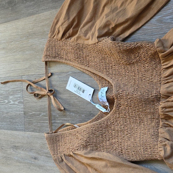 Petal & Pup Tan Mini Dress - Picture 2 of 16